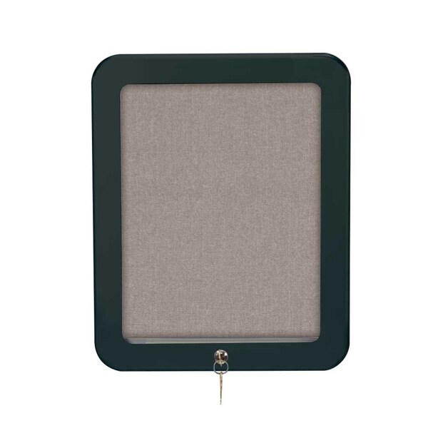 Outdoor Enclosed Combo Board, 72"x36", Satin Frame/Black Porc & Pearl
